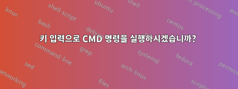 키 입력으로 CMD 명령을 실행하시겠습니까?