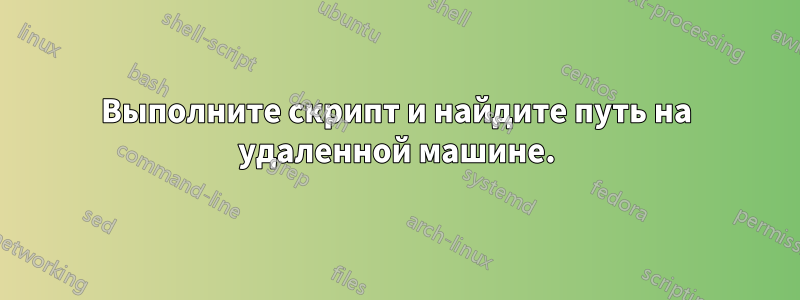 Выполните скрипт и найдите путь на удаленной машине.