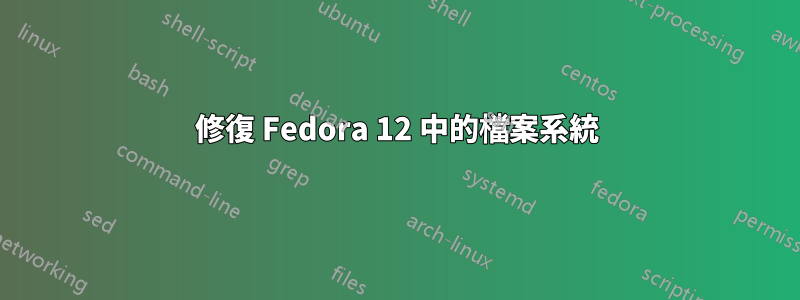 修復 Fedora 12 中的檔案系統