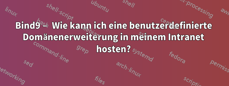 Bind9 – Wie kann ich eine benutzerdefinierte Domänenerweiterung in meinem Intranet hosten?