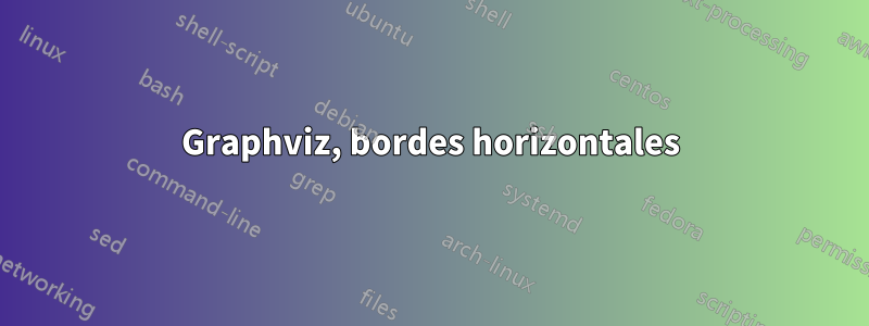 Graphviz, bordes horizontales