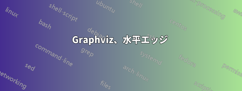 Graphviz、水平エッジ