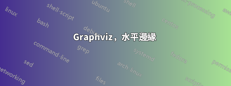 Graphviz，水平邊緣