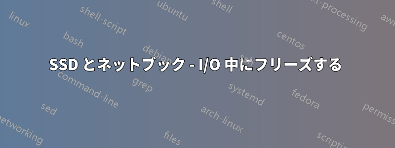 SSD とネットブック - I/O 中にフリーズする