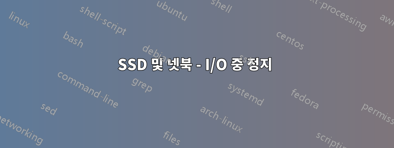 SSD 및 넷북 - I/O 중 정지