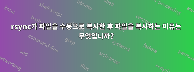 rsync가 파일을 수동으로 복사한 후 파일을 복사하는 이유는 무엇입니까?