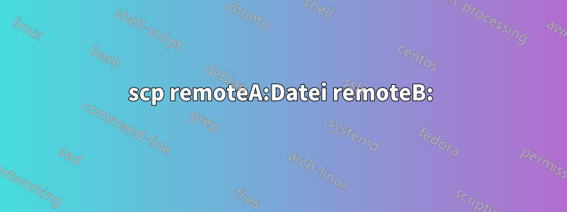 scp remoteA:Datei remoteB: