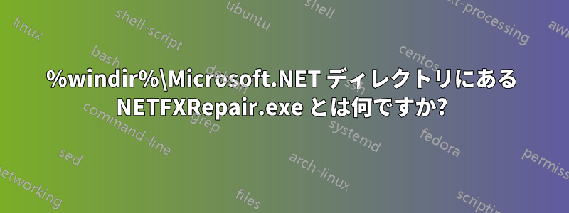 %windir%\Microsoft.NET ディレクトリにある NETFXRepair.exe とは何ですか?