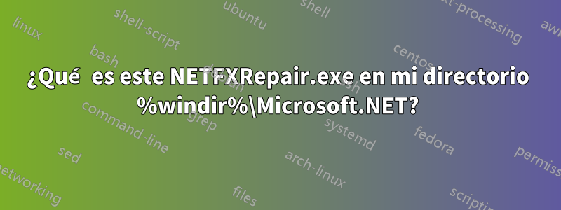 ¿Qué es este NETFXRepair.exe en mi directorio %windir%\Microsoft.NET?