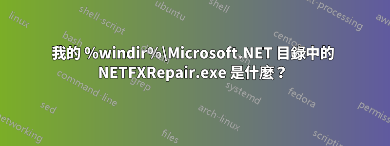 我的 %windir%\Microsoft.NET 目錄中的 NETFXRepair.exe 是什麼？