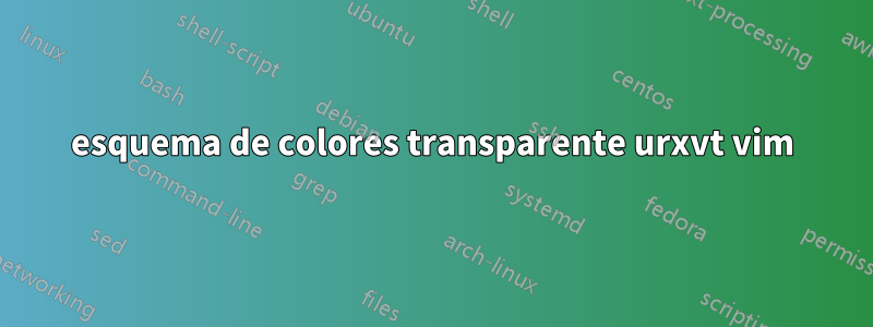 esquema de colores transparente urxvt vim