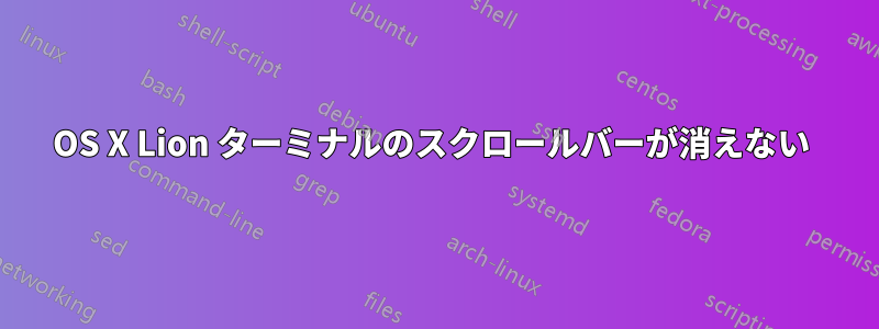 OS X Lion ターミナルのスクロールバーが消えない 