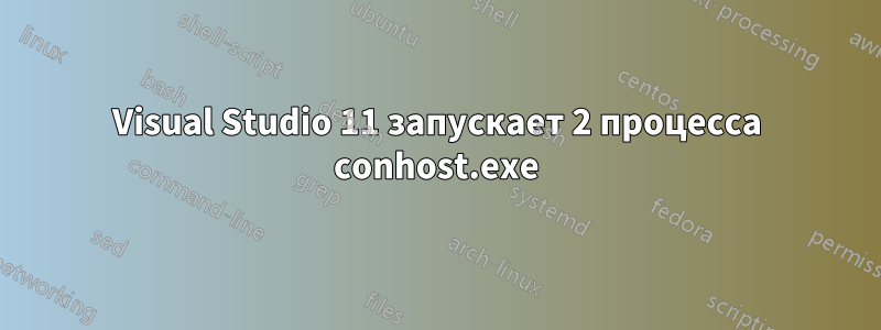 Visual Studio 11 запускает 2 процесса conhost.exe