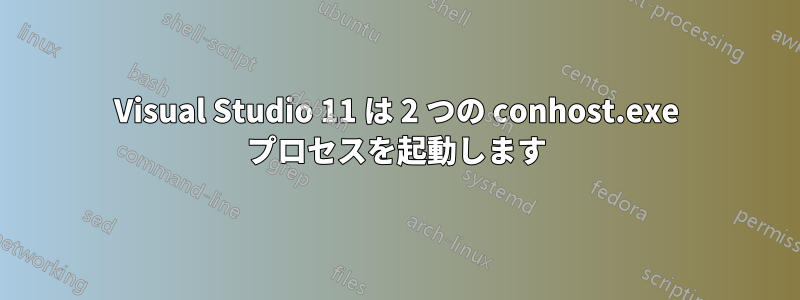 Visual Studio 11 は 2 つの conhost.exe プロセスを起動します