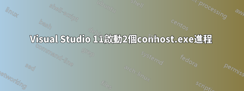 Visual Studio 11啟動2個conhost.exe進程