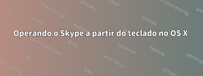 Operando o Skype a partir do teclado no OS X