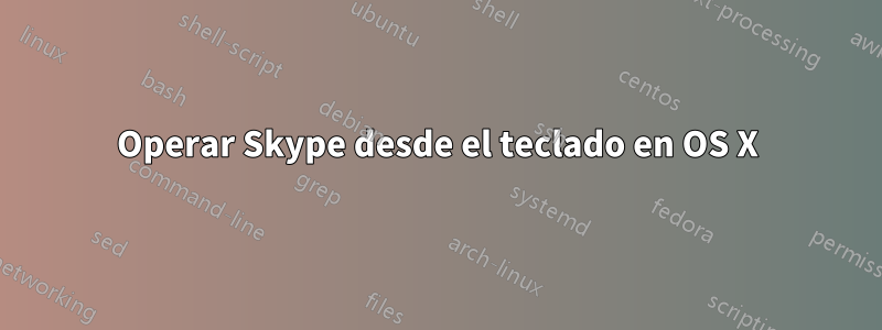 Operar Skype desde el teclado en OS X