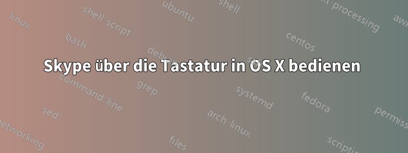 Skype über die Tastatur in OS X bedienen