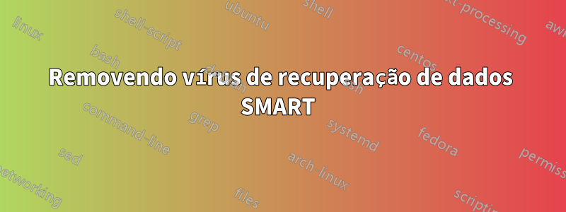 Removendo vírus de recuperação de dados SMART 