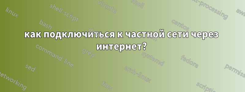 как подключиться к частной сети через интернет?