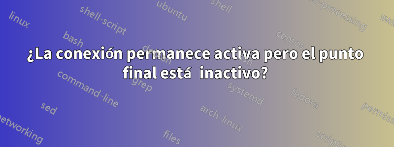 ¿La conexión permanece activa pero el punto final está inactivo?