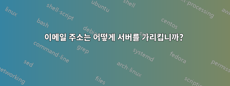 이메일 주소는 어떻게 서버를 가리킵니까?