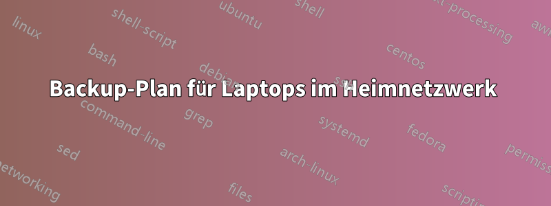 Backup-Plan für Laptops im Heimnetzwerk