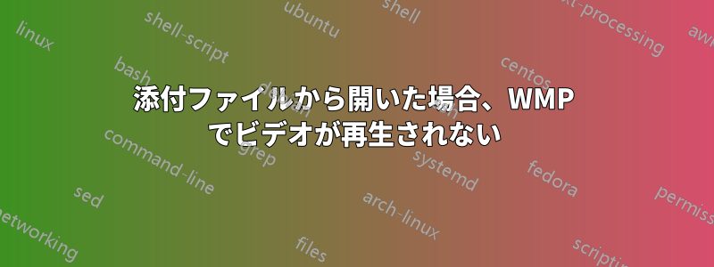 添付ファイルから開いた場合、WMP でビデオが再生されない