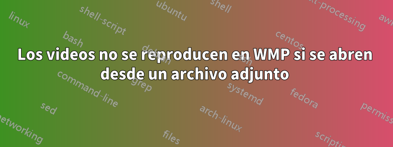 Los videos no se reproducen en WMP si se abren desde un archivo adjunto