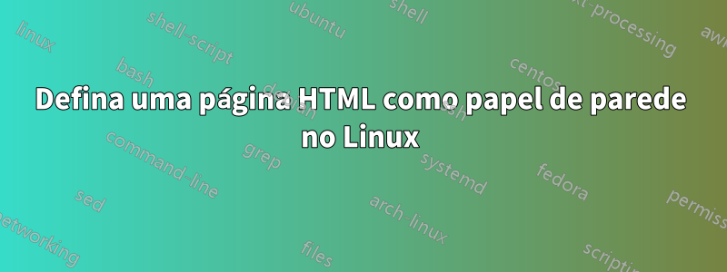 Defina uma página HTML como papel de parede no Linux