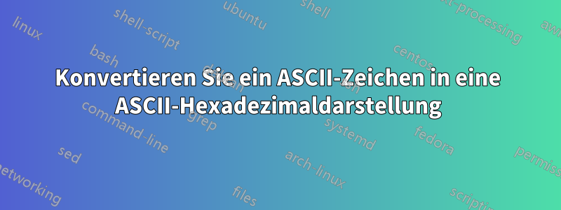 Konvertieren Sie ein ASCII-Zeichen in eine ASCII-Hexadezimaldarstellung