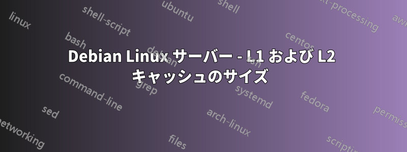 Debian Linux サーバー - L1 および L2 キャッシュのサイズ 