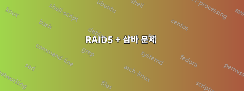 RAID5 + 삼바 문제