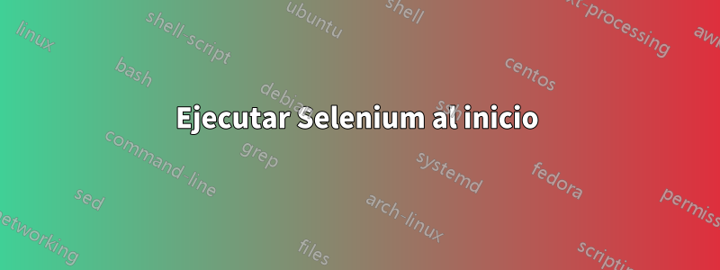 Ejecutar Selenium al inicio