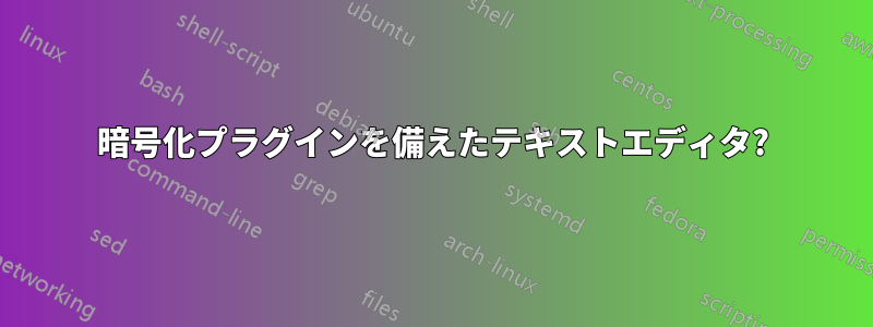 暗号化プラグインを備えたテキストエディタ?