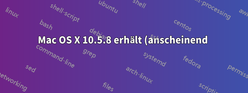 Mac OS X 10.5.8 erhält (anscheinend) falsche IP-Adresse vom WLAN-Router