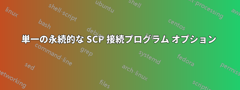 単一の永続的な SCP 接続プログラム オプション