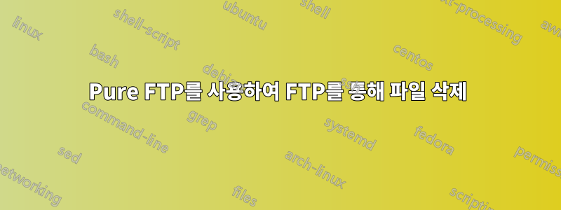 Pure FTP를 사용하여 FTP를 통해 파일 삭제