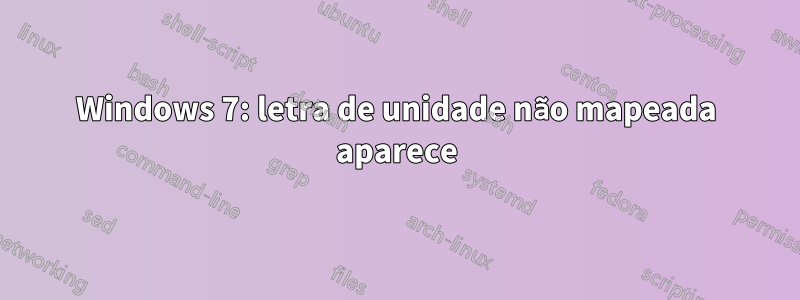 Windows 7: letra de unidade não mapeada aparece