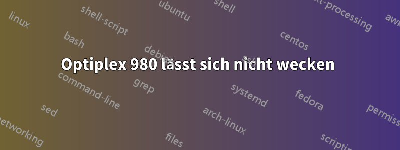 Optiplex 980 lässt sich nicht wecken