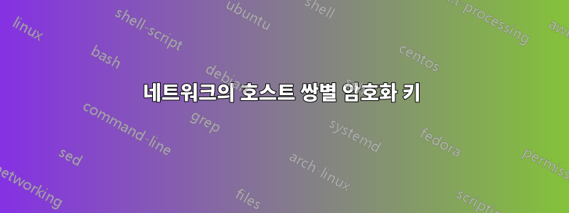네트워크의 호스트 쌍별 암호화 키