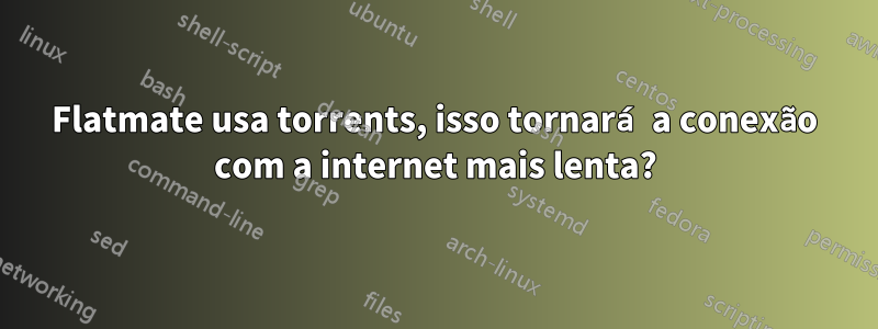 Flatmate usa torrents, isso tornará a conexão com a internet mais lenta?