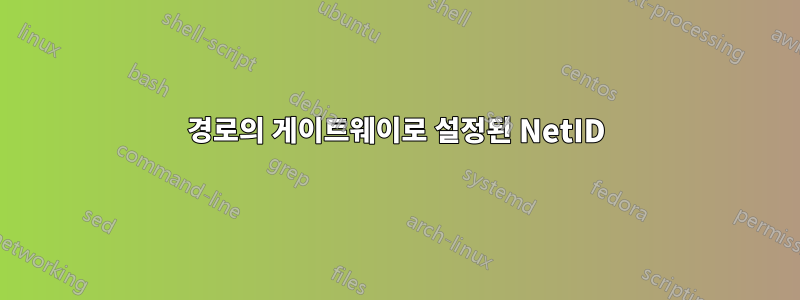 경로의 게이트웨이로 설정된 NetID
