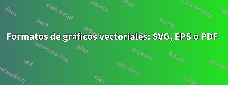 Formatos de gráficos vectoriales: SVG, EPS o PDF 