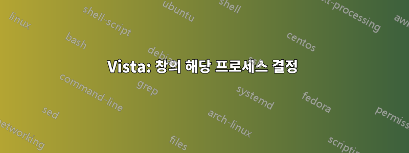 Vista: 창의 해당 프로세스 결정
