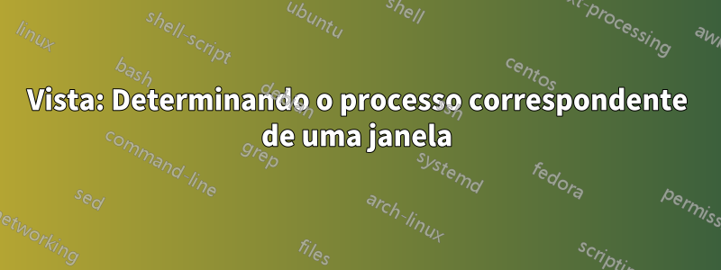 Vista: Determinando o processo correspondente de uma janela