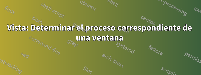 Vista: Determinar el proceso correspondiente de una ventana