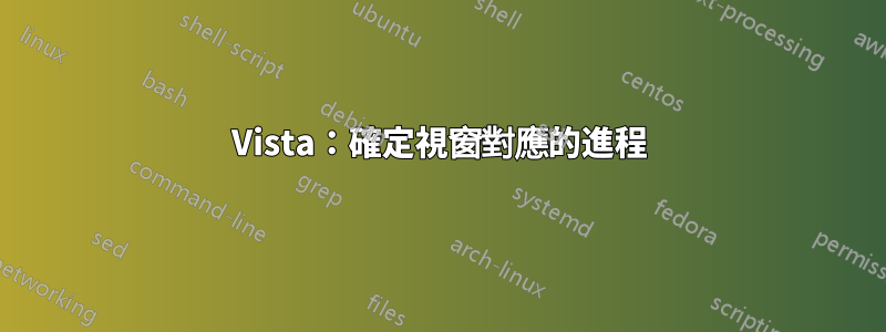 Vista：確定視窗對應的進程
