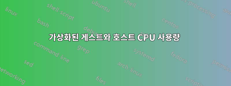가상화된 게스트와 호스트 CPU 사용량