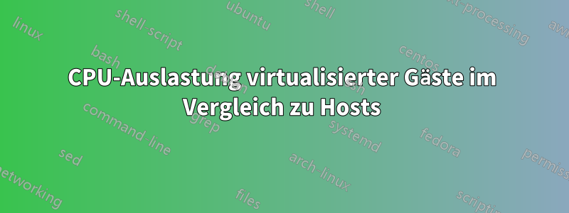 CPU-Auslastung virtualisierter Gäste im Vergleich zu Hosts